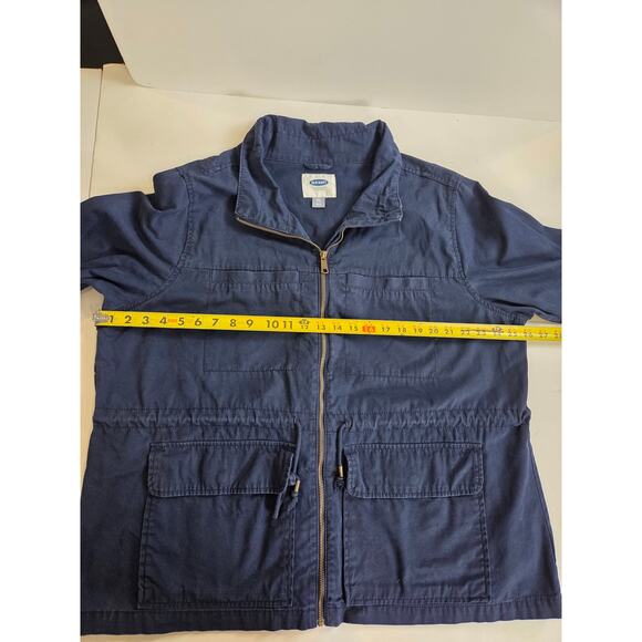 Old Navy Woman's Light Weight Jacket Blue Size XXL Zip-Up 4 Pockets Utility - Picture 3 of 8